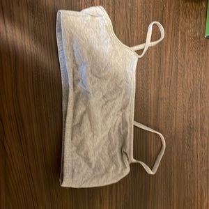 Gray sports bra